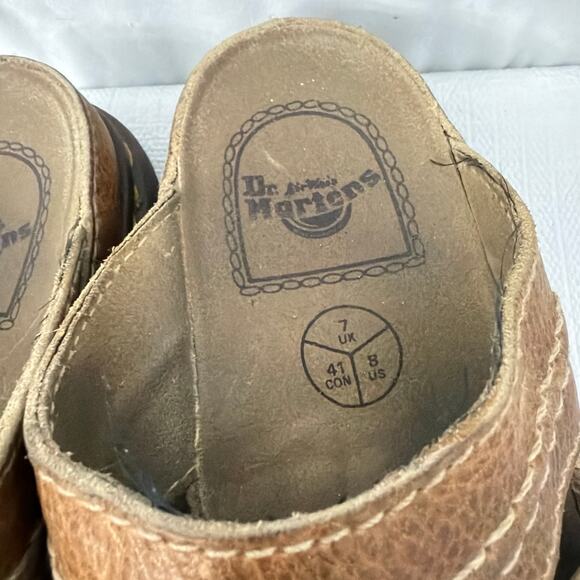 Dr Martens Sandals Men’s Size 8 Vintage 90s Made in England Brown Leather 8582 - Picture 5 of 10
